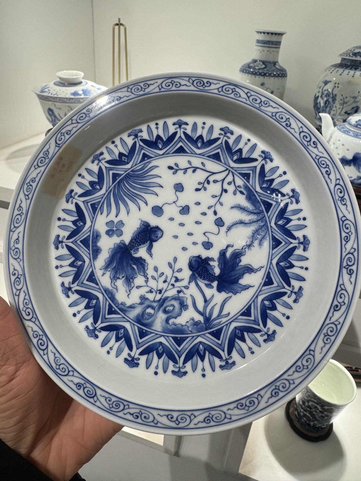 Large hand-painted Jingdezhen decorative bowl