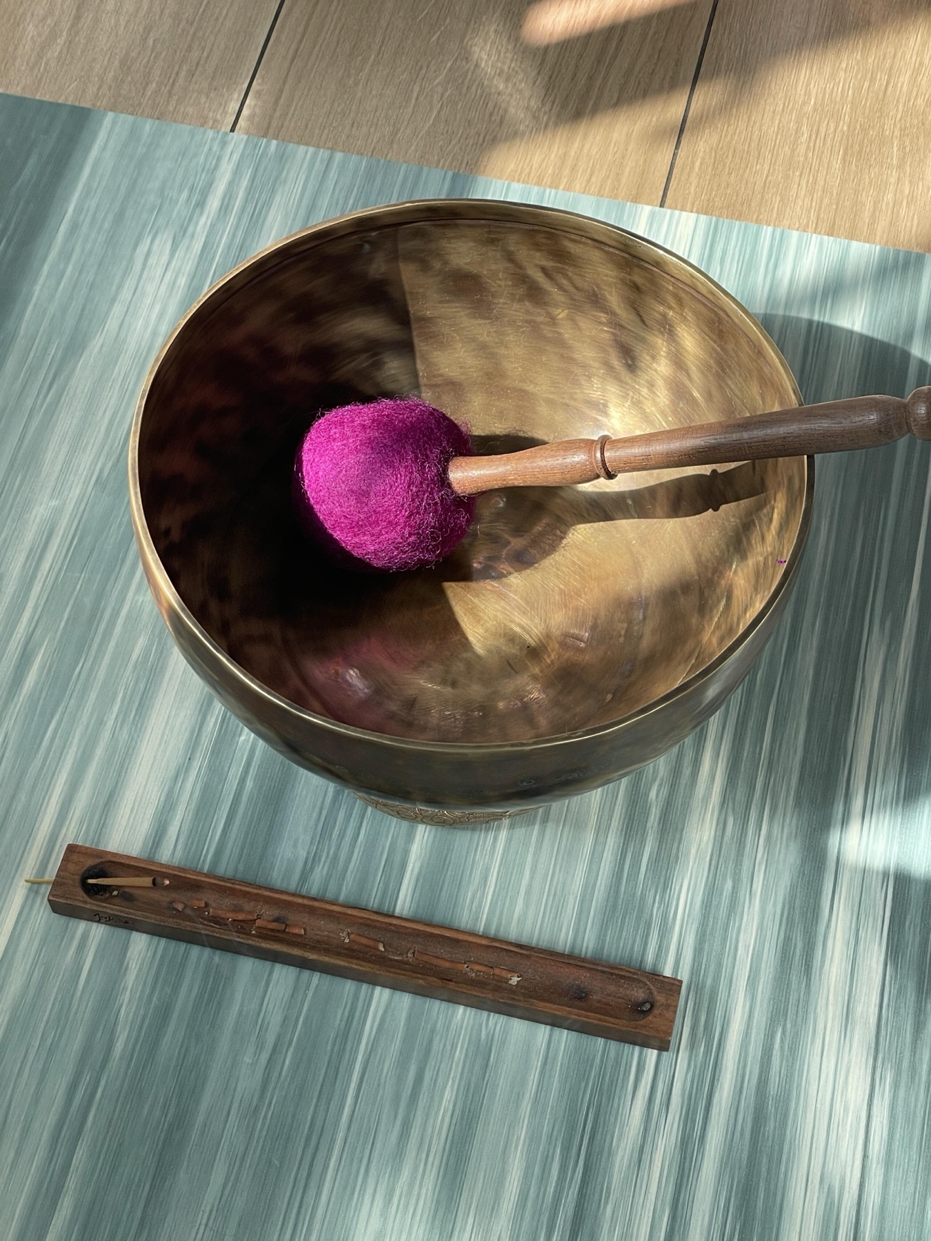 Hand-hammered Tibetan singing bowl